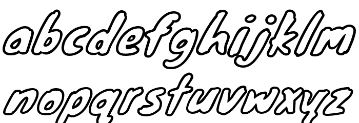 Knewave Outline Font LOWERCASE