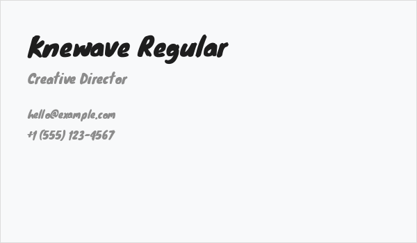Knewave Regular Business Card