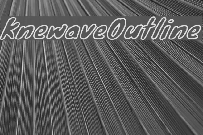 KnewaveOutline Font examples