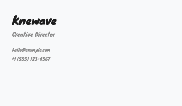Knewave Business Card