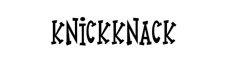 Knick Knack  フリーフォントのダウンロード