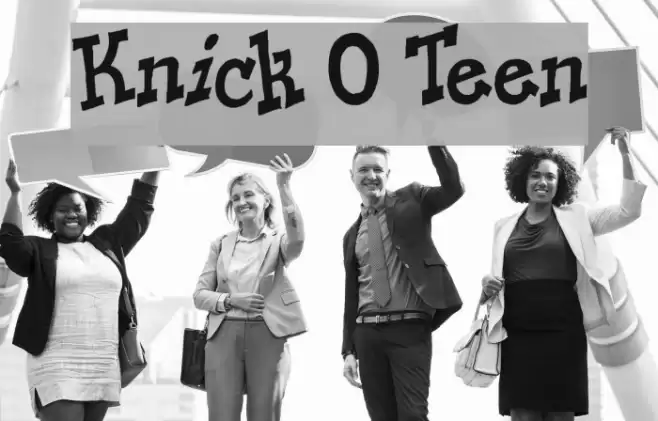 Knick O Teen Font examples