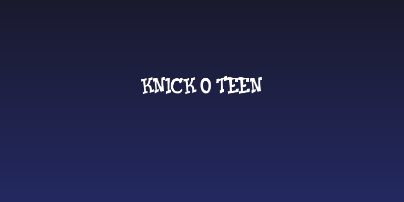 Knick O Teen Social Header