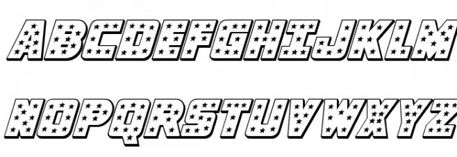 Knievel 3D Italic Шрифта ВЕРХНИЙ