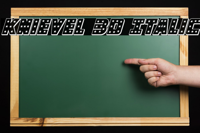 Knievel 3D Italic Font examples
