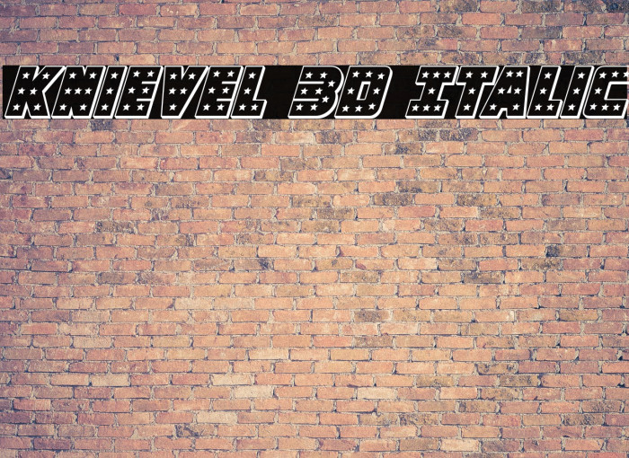 Knievel 3D Italic Font examples