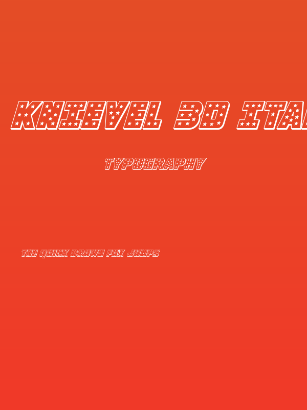Knievel 3D Italic Poster