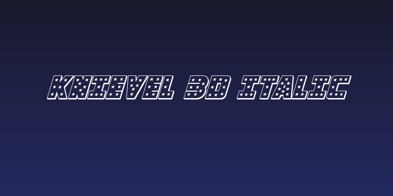 Knievel 3D Italic Social Header