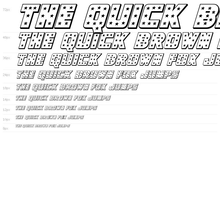 Knievel 3D Italic Waterfall