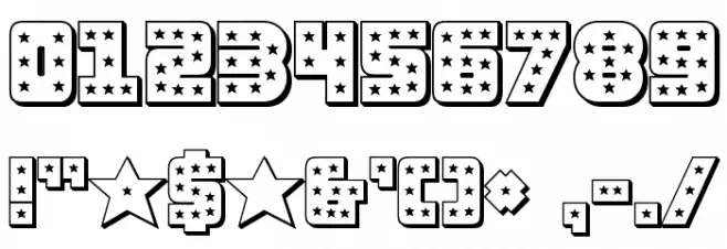 Knievel 3D Regular Font OTHER CHARS
