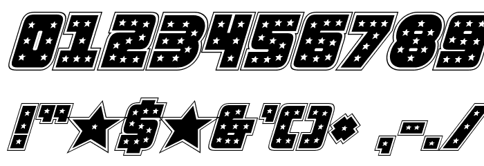 Knievel Academy Italic Font OTHER CHARS