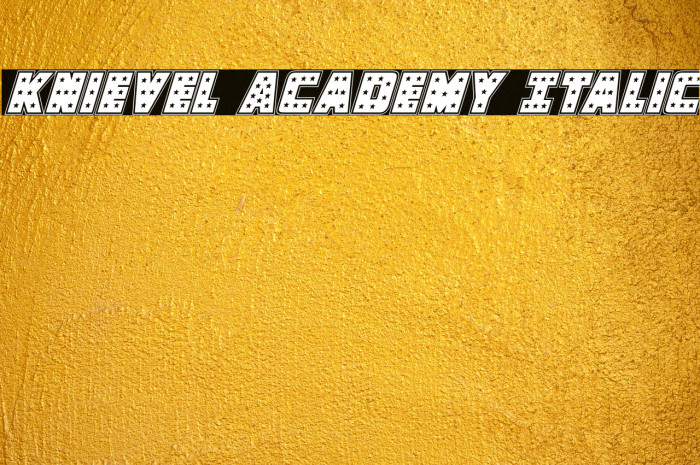 Knievel Academy Italic Font examples