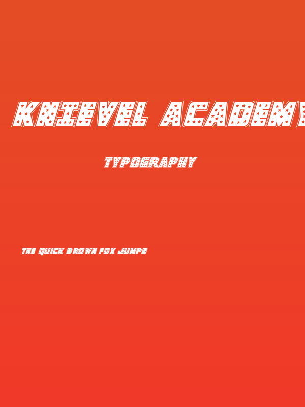 Knievel Academy Italic Poster