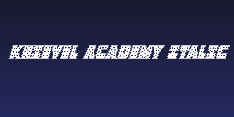 Knievel Academy Italic Social Header