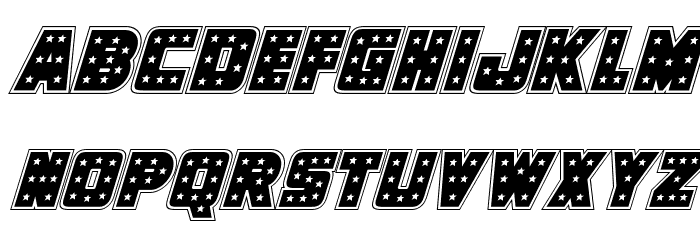 Knievel Academy Italic Font LOWERCASE