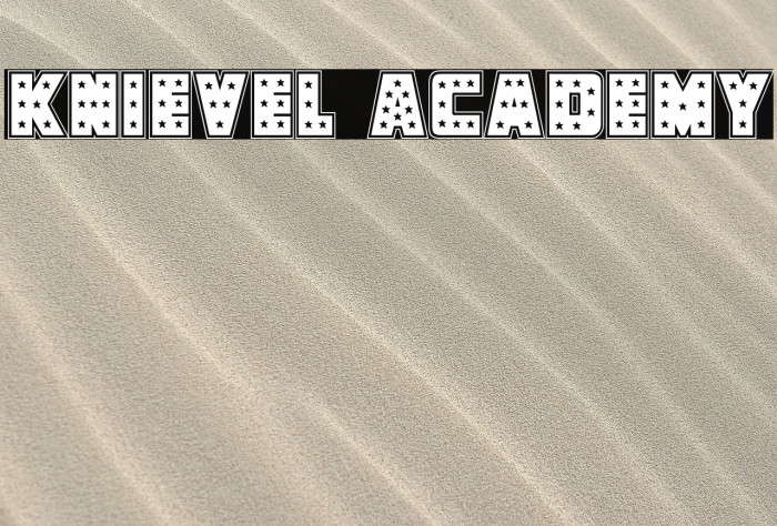 Knievel Academy Font examples