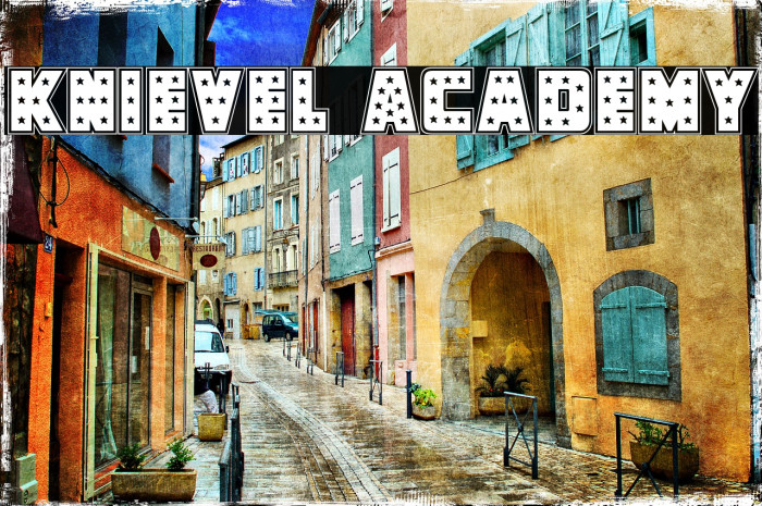 Knievel Academy Font examples