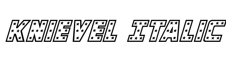 Knievel Italic  Fuentes Gratis Descargar