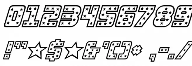 Knievel Italic Font OTHER CHARS