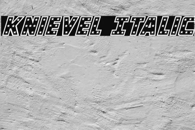 Knievel Italic Font examples