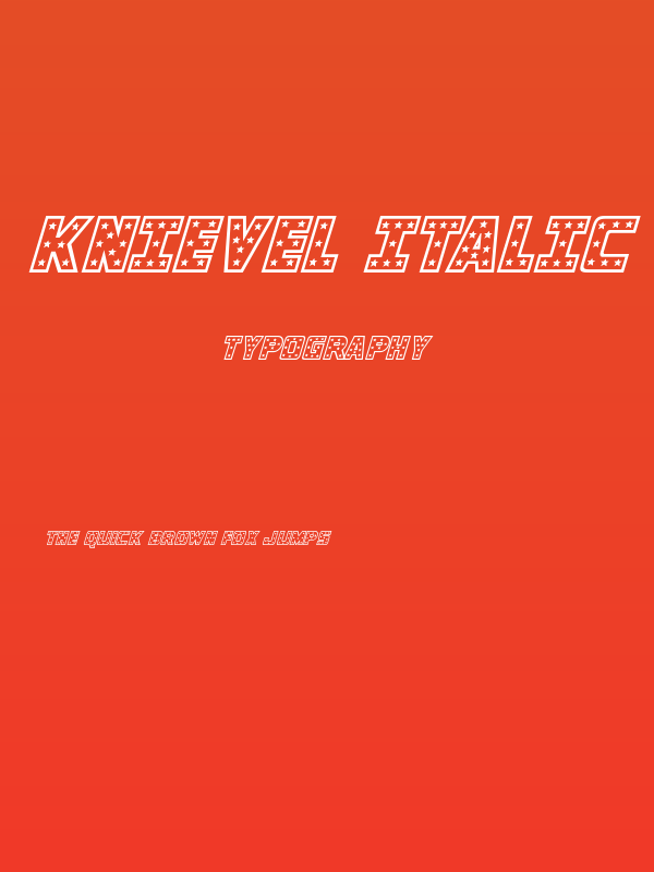 Knievel Italic Poster