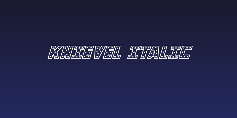 Knievel Italic Social Header