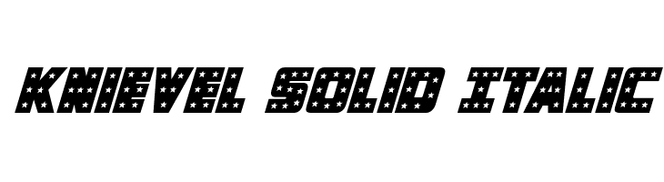 Knievel Solid Italic  Fuentes Gratis Descargar