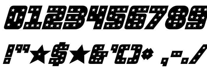 Knievel Solid Italic Font OTHER CHARS