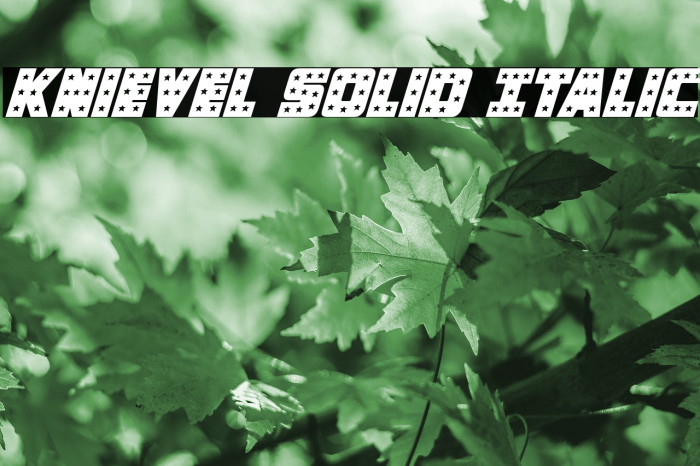 Knievel Solid Italic Font examples