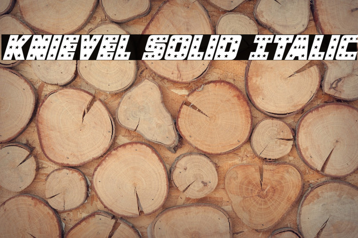 Knievel Solid Italic Font examples