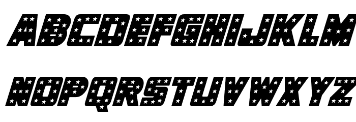 Knievel Solid Italic Font LOWERCASE
