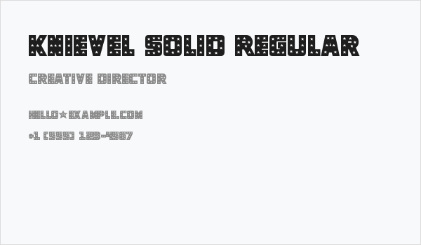 Knievel Solid Regular Business Card