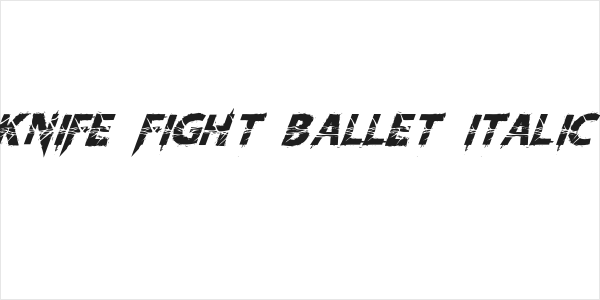 Knife Fight Ballet Italic Logo