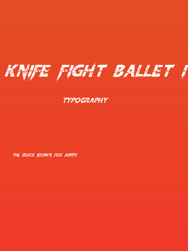 Knife Fight Ballet Italic Poster