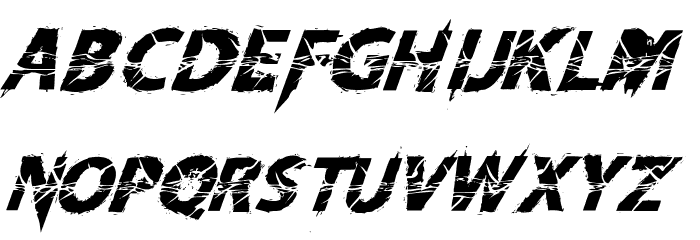 Knife Fight Ballet Italic Font LOWERCASE
