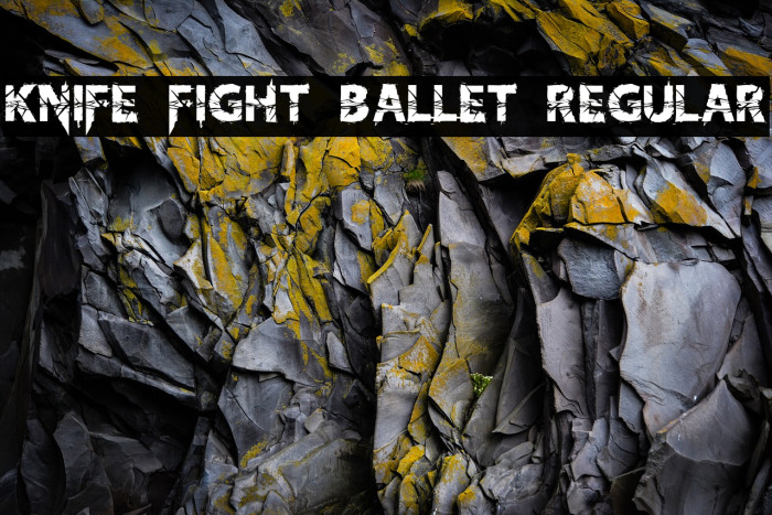 Knife Fight Ballet Regular Font examples