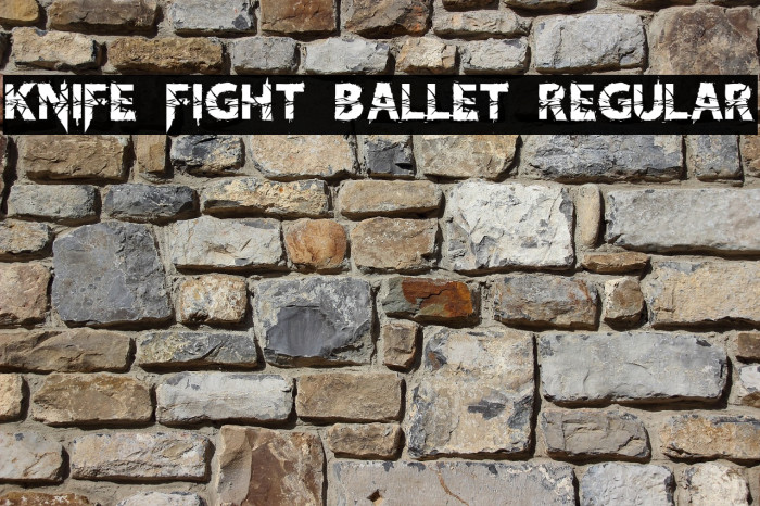 Knife Fight Ballet Regular Font examples