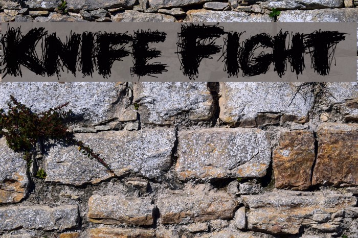 Knife Fight Font examples