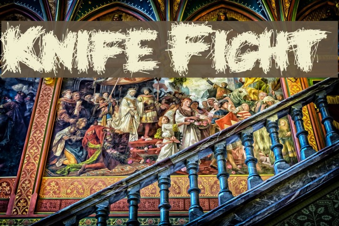 Knife Fight Font examples