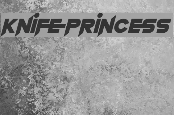 Knife Princess Font examples
