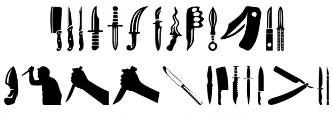 Knife フォント 大文字