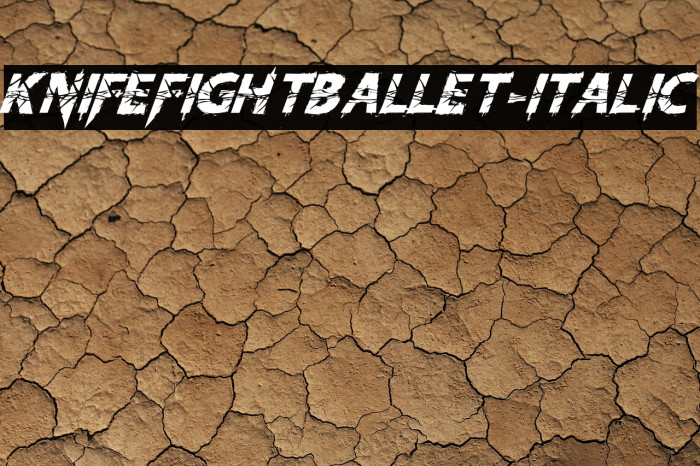 KnifeFightBallet-Italic Font examples