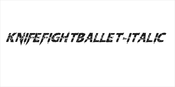 KnifeFightBallet-Italic Logo