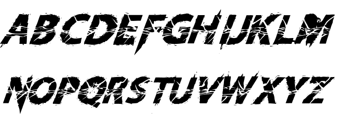 KnifeFightBallet-Italic Font LOWERCASE