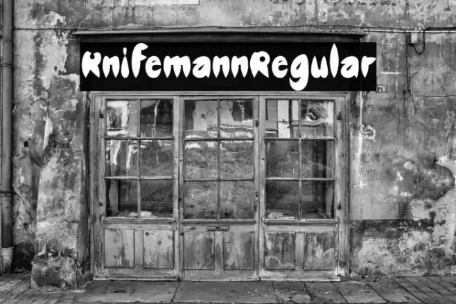 Knifemann-Regular Font examples