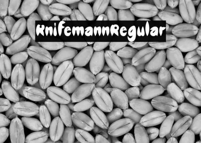 Knifemann-Regular Font examples