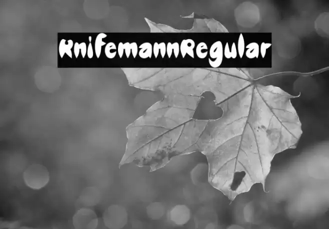Knifemann-Regular Font examples