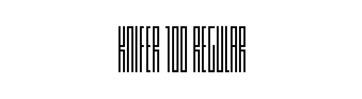 Knifer 100 Regular  font caratteri gratis