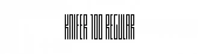 Knifer 100 Regular  Frei Schriftart Herunterladen