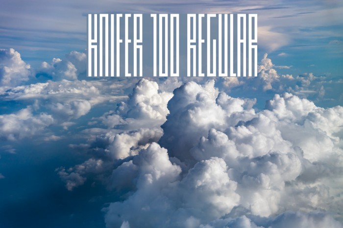 Knifer 100 Regular Font examples